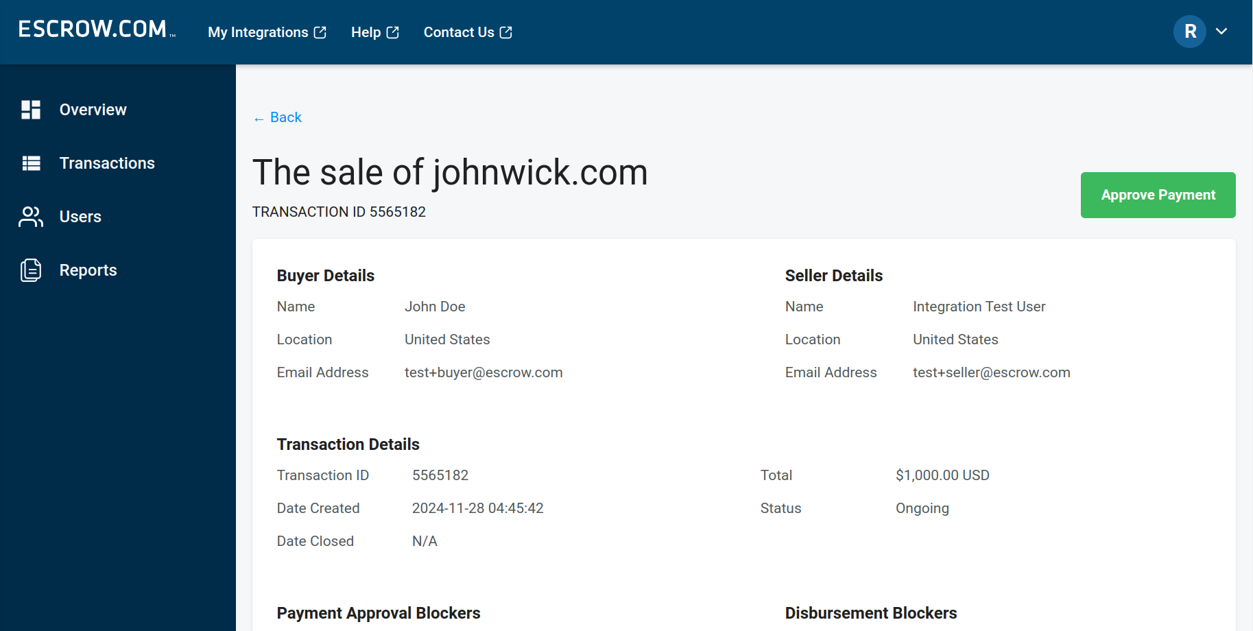 approve payment in partner dashboard